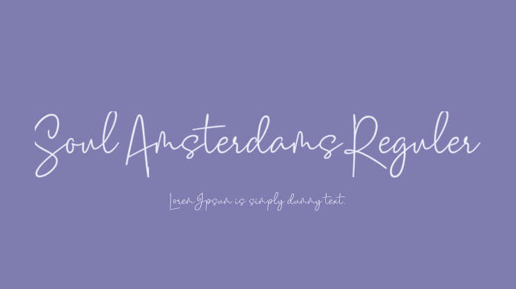 Soul Amsterdams Reguler Font