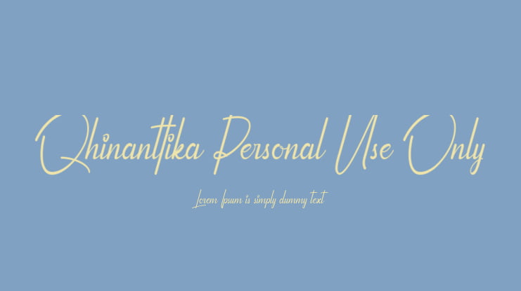 Qhinanttika Personal Use Only Font