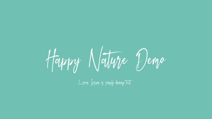 Happy Nature Demo Font