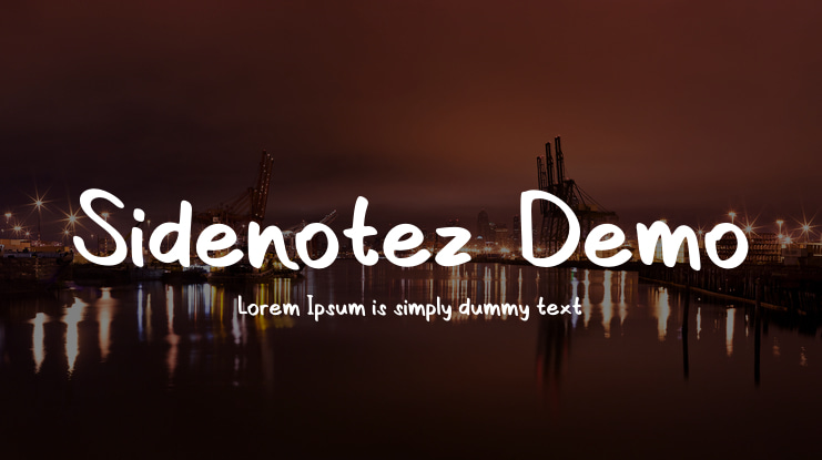 Sidenotez-Demo Font