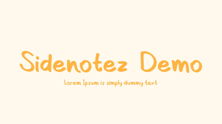 Sidenotez-Demo Font