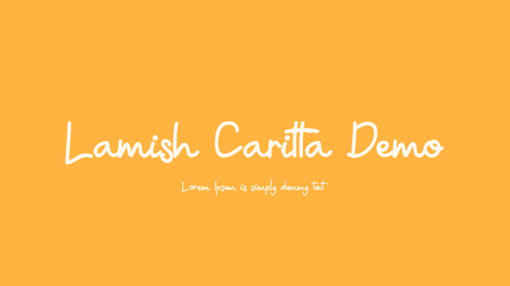 Lamish Caritta Demo Font