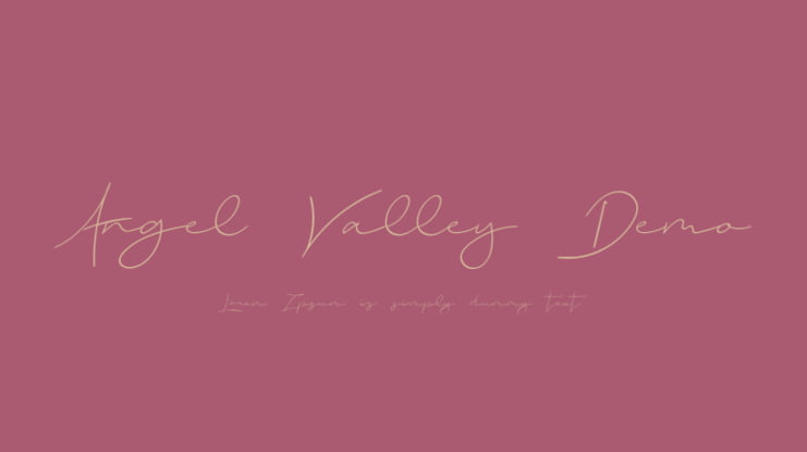 Angel Valley Demo Font