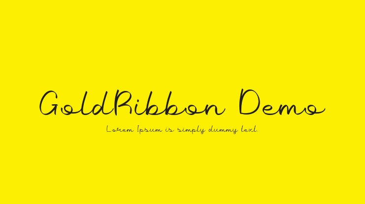 GoldRibbon Demo Font