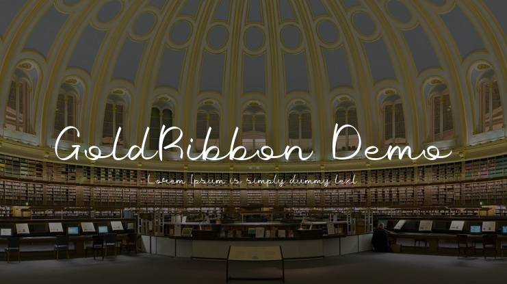 GoldRibbon Demo Font
