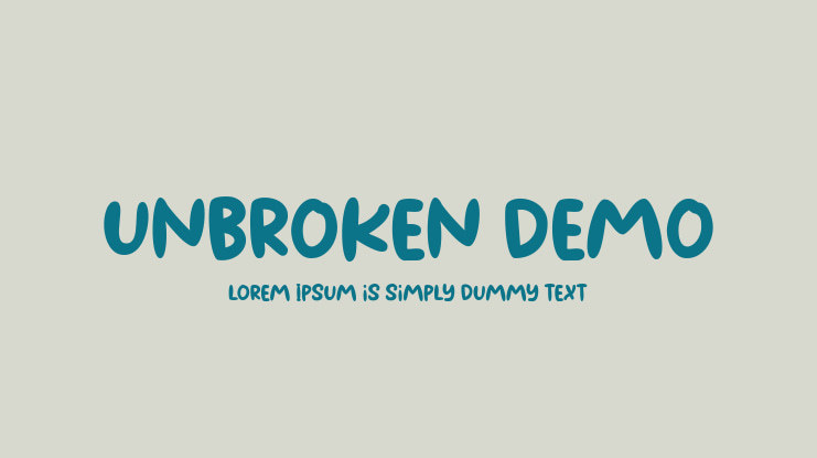 Unbroken Demo Font