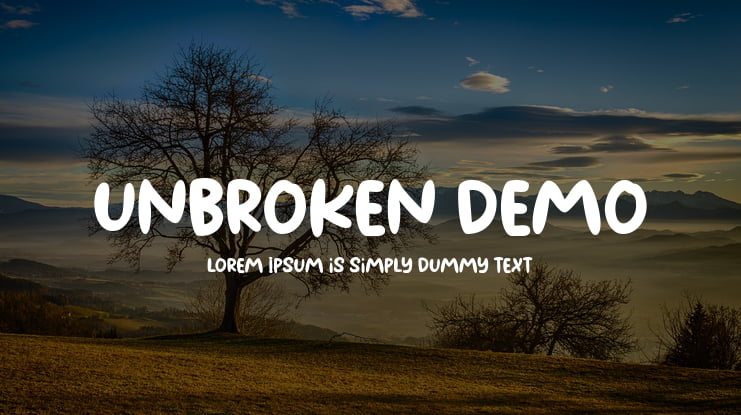Unbroken Demo Font