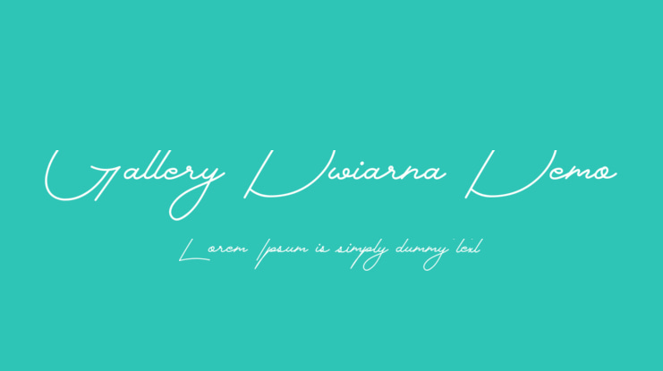 Gallery Dwiarna Demo Font