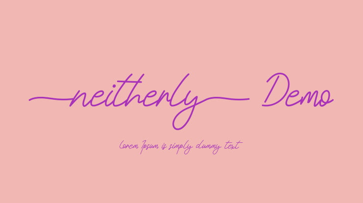 Neitherly Demo Font