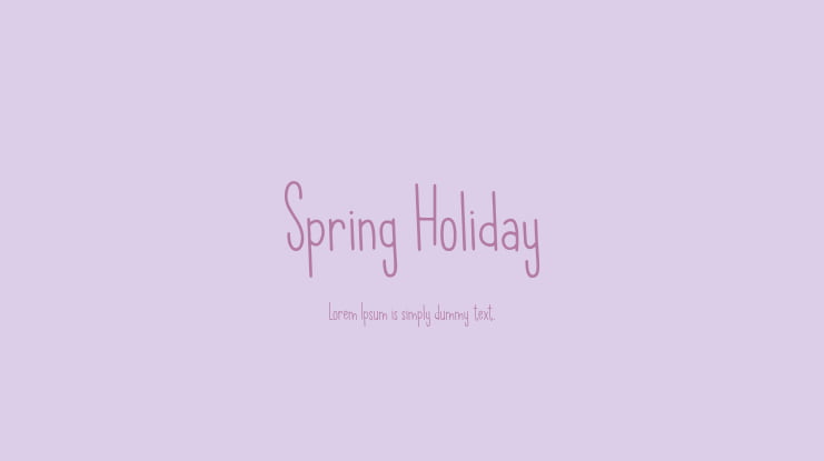 Spring Holiday Font