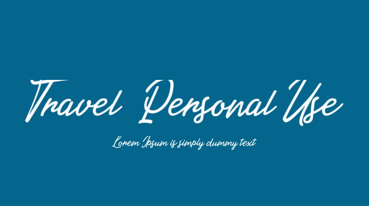 Travel  Personal Use Font