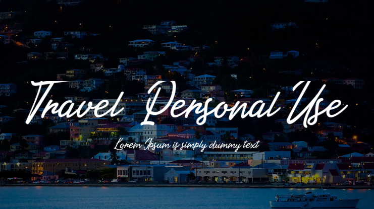 Travel  Personal Use Font