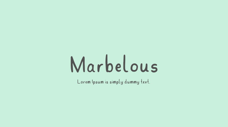 Marbelous Font
