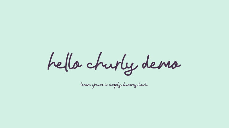 hello churly demo Font