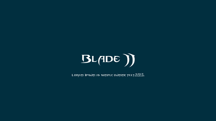 Blade 2 Font