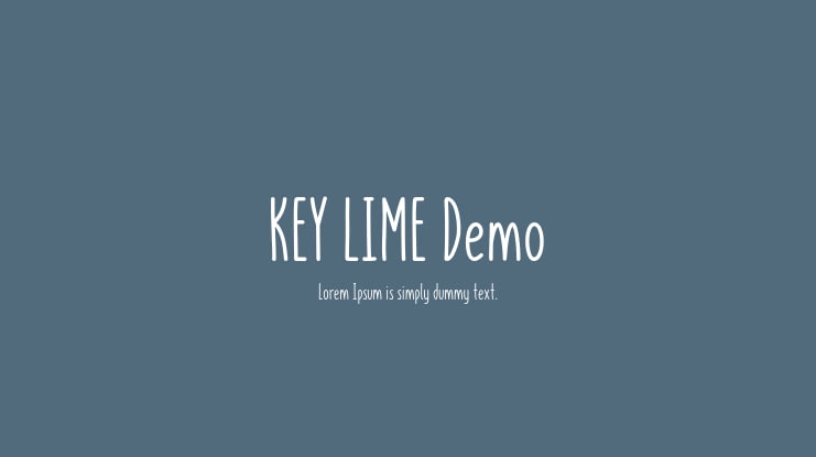 KEY LIME Demo Font