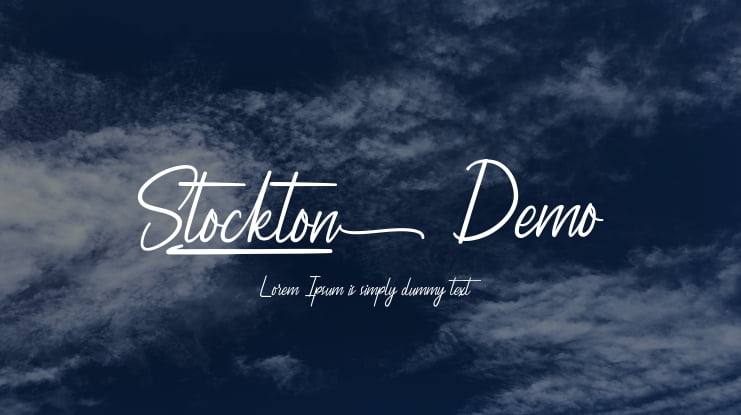 Stockton Demo Font