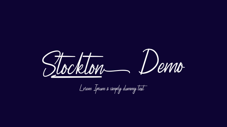 Stockton Demo Font