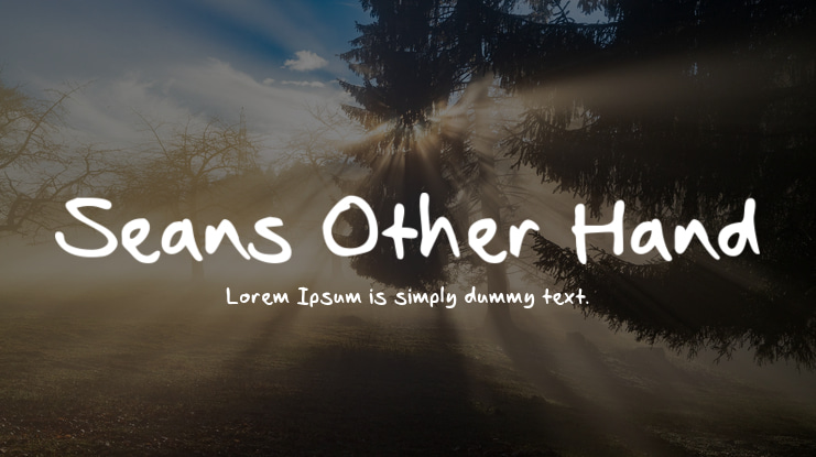 Seans Other Hand Font
