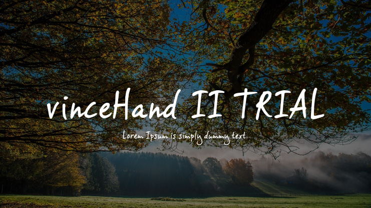 vinceHand II TRIAL Font