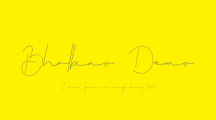 Bhalbino Demo Font