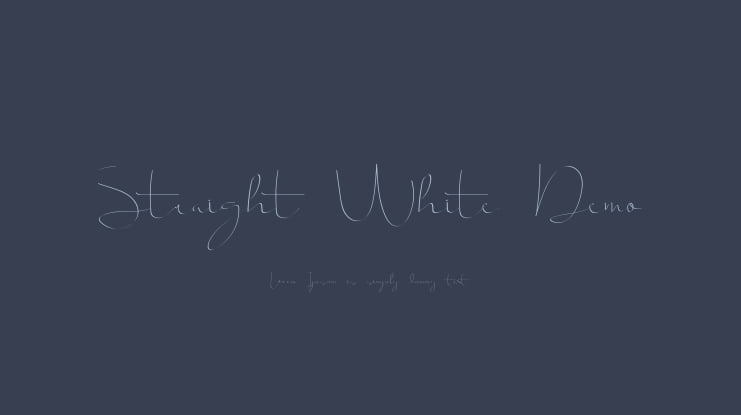 Straight White Demo Font