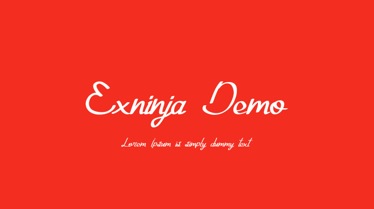 Exninja Demo Font
