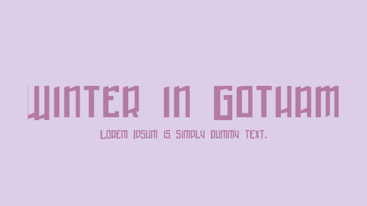Winter in Gotham Font
