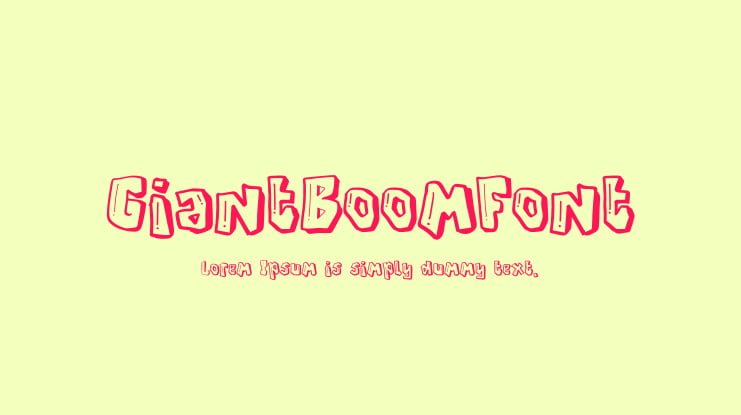 GiantBoomFont Font