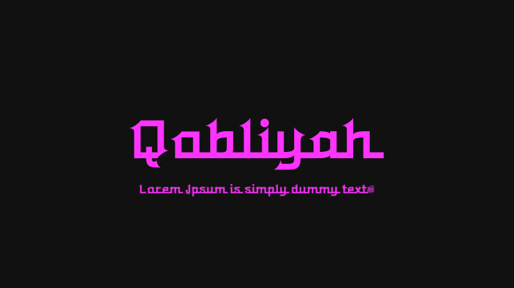 Qobliyah Font