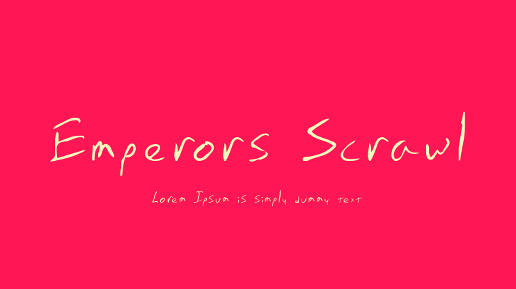 Emperors Scrawl Font