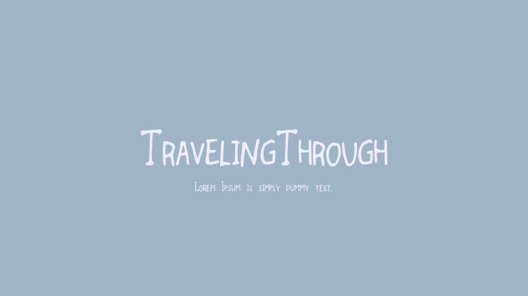 TravelingThrough Font