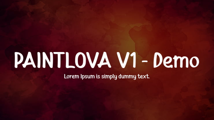 PAINTLOVA V1 - Demo Font Family