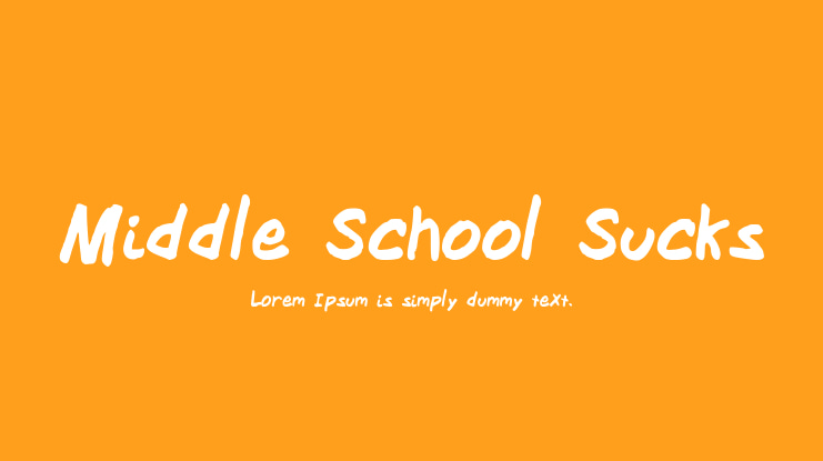 Middle School Sucks Font