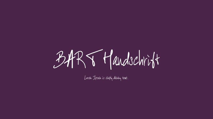 BART Handschrift Font