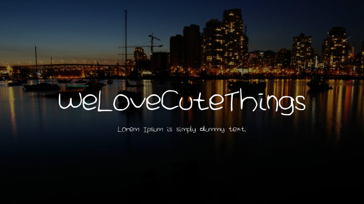 WeLoveCuteThings Font