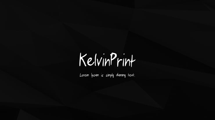 KelvinPrint Font
