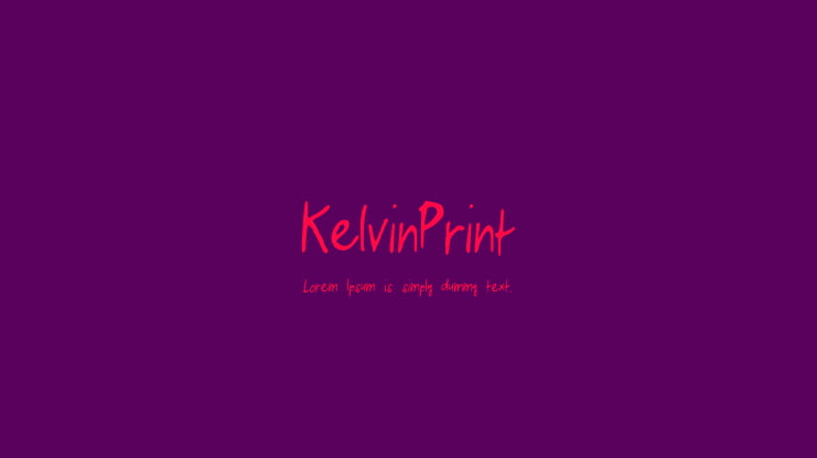 KelvinPrint Font