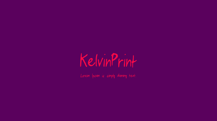 KelvinPrint Font