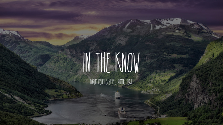 In The Know Font