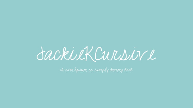 JackieKCursive Font