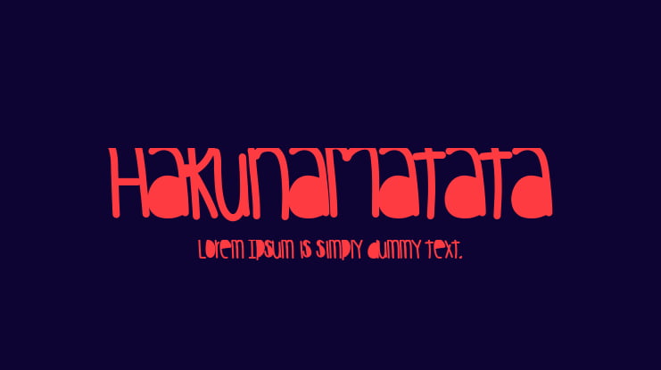 HakunaMatata Font