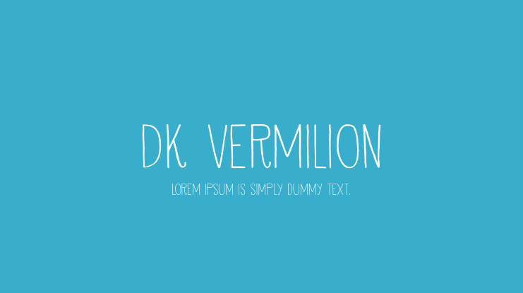 DK Vermilion Font