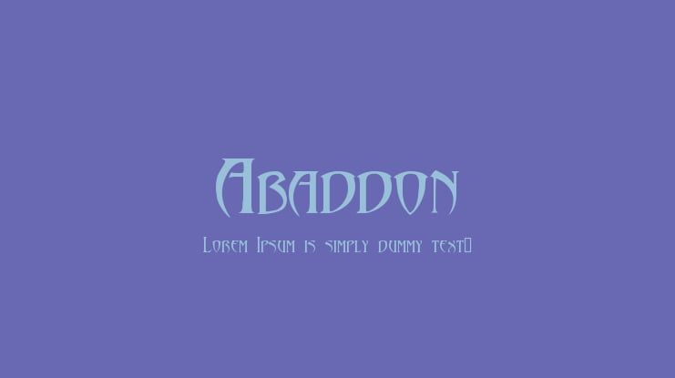 Abaddon Font : Download Free for Desktop & Webfont