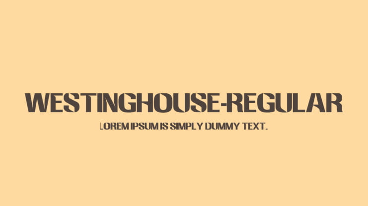 Westinghouse-Regular Font