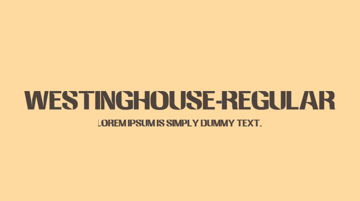 Westinghouse-Regular Font