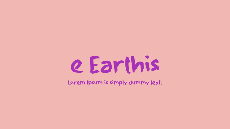 e Earthis Font