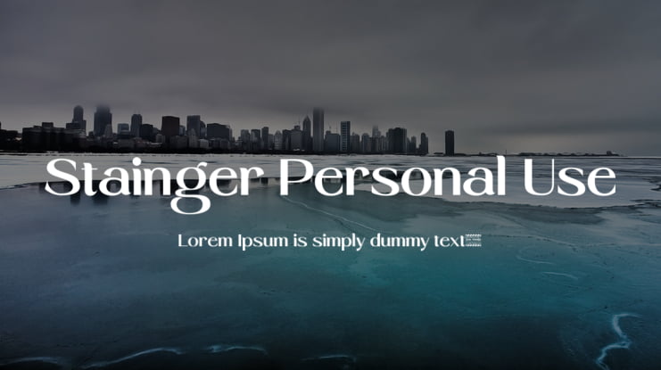 Stainger Personal Use Font