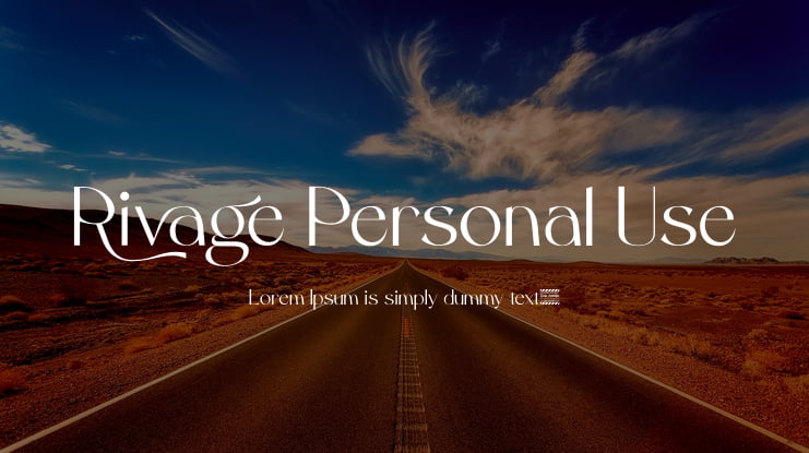Rivage Personal Use Font