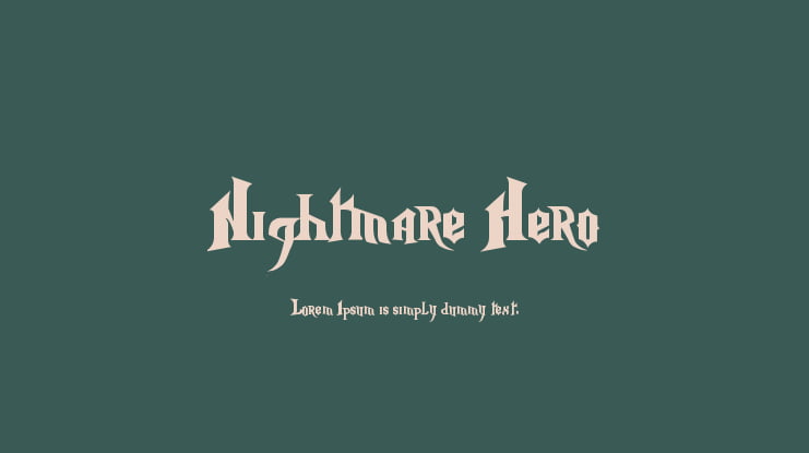 Nightmare Hero Font